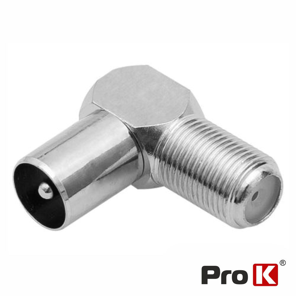 Ficha Adaptadora F Macho / F Fêmea 90º Prok - Tauu.pt