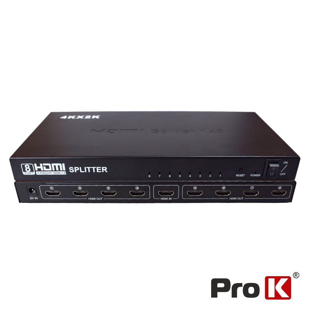 Distribuidor Hdmi Amplificado 1 Entrada 8 Saídas 4K Prok - Tauu.pt