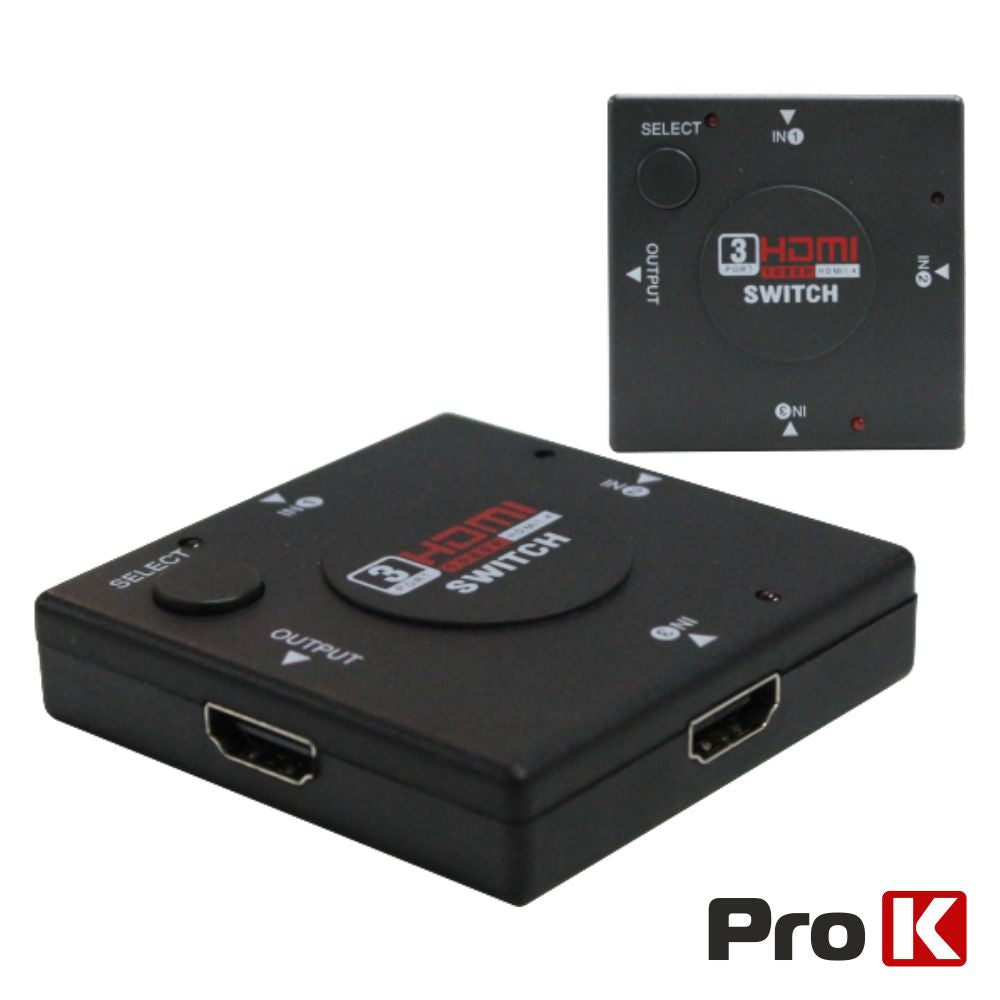Distribuidor Hdmi Amplificado 3 Entradas 1 Saída Prok - Tauu.pt