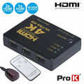 Distribuidor Hdmi Amplificado 3 Entradas 1 Saída Ir Prok - Tauu,pt