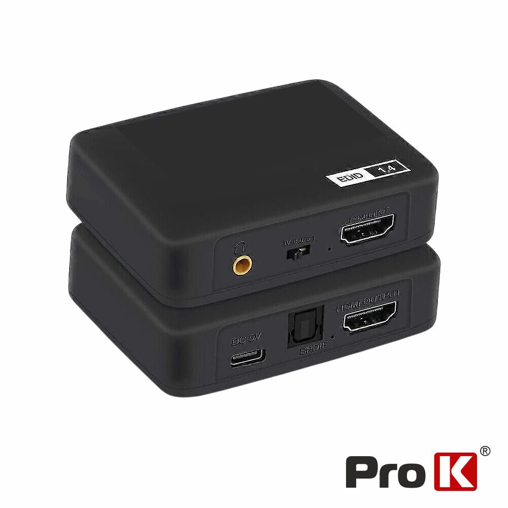Extrator De Áudio Hdmi -> Hdmi+Spdif+Jack 3.5Mm Prok - Tauu.pt