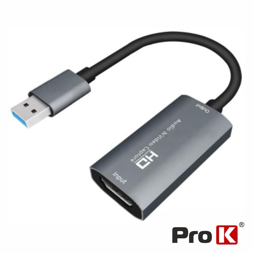 Placa Captura Hdmi Audio E Vídeo P/ Usb 2.0 4K 30Hz Prok - Tauu.pt