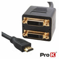 Adaptador 1 Entrada  Hdmi /  2 Saídas Dvi-I  Prok - Tauu,pt