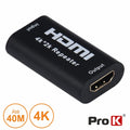 Ficha Adaptadora Hdmi Fêmea / Fêmea Dourada P/ 40M 4K Prok - Tauu.pt