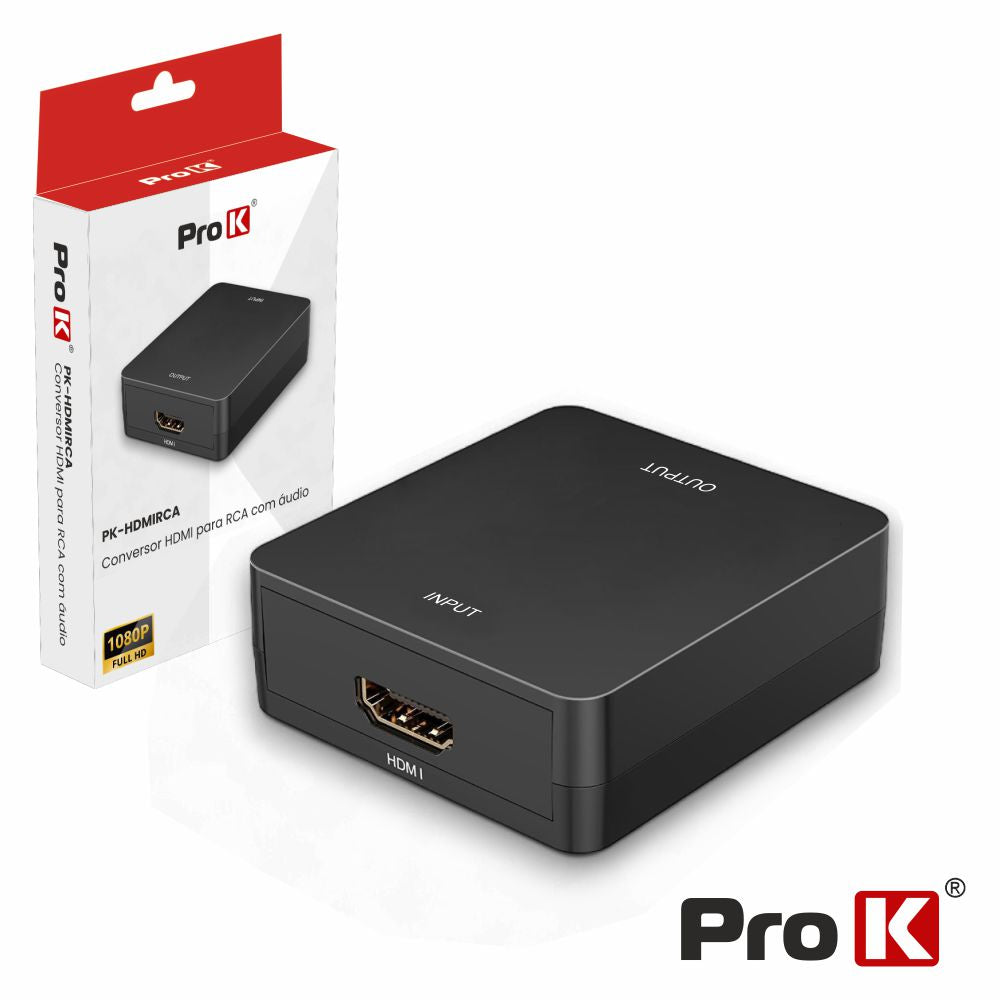 Conversor Hdmi -> Composto + Audio Prok - Tauu,pt