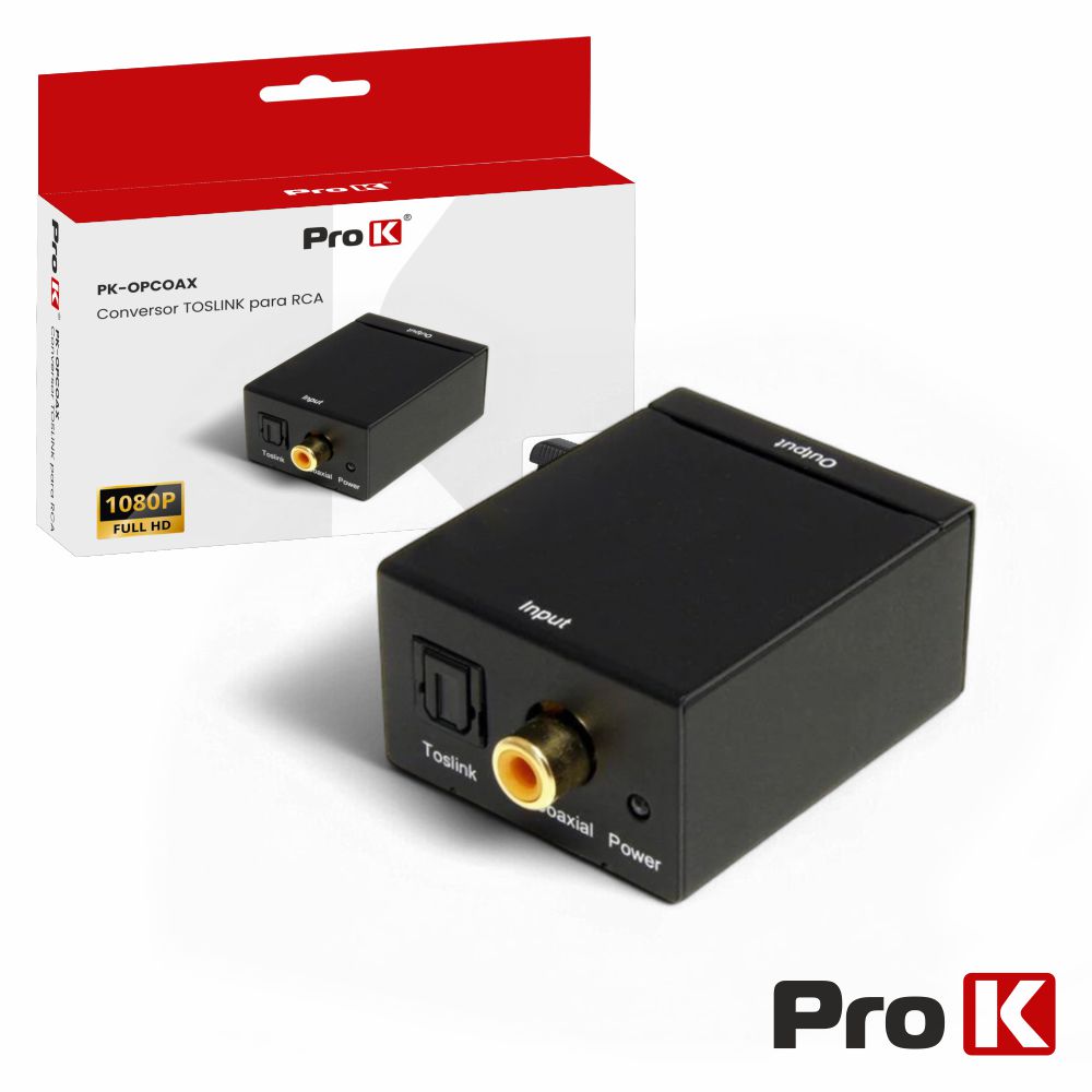 Conversor Audio Toslink-Rca Prok - Tauu,pt