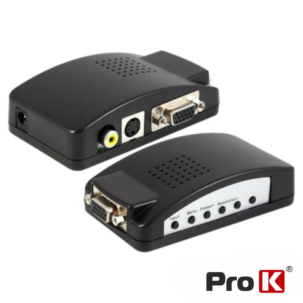 Conversor Vídeo Vga+Rca+Svhs P/ Vga Prok - Tauu,pt