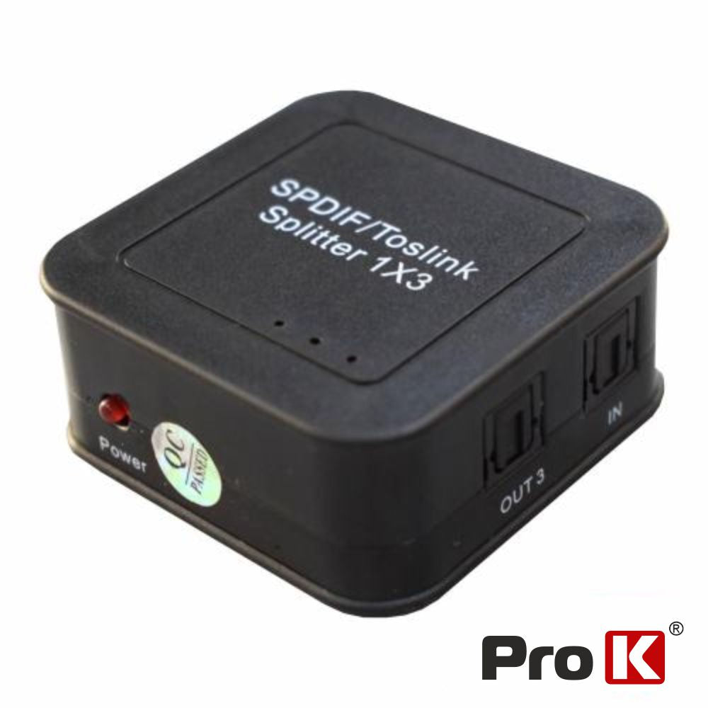 Distribuidor Toslink 1 Entrada 3 Saídas Prok - Tauu.pt