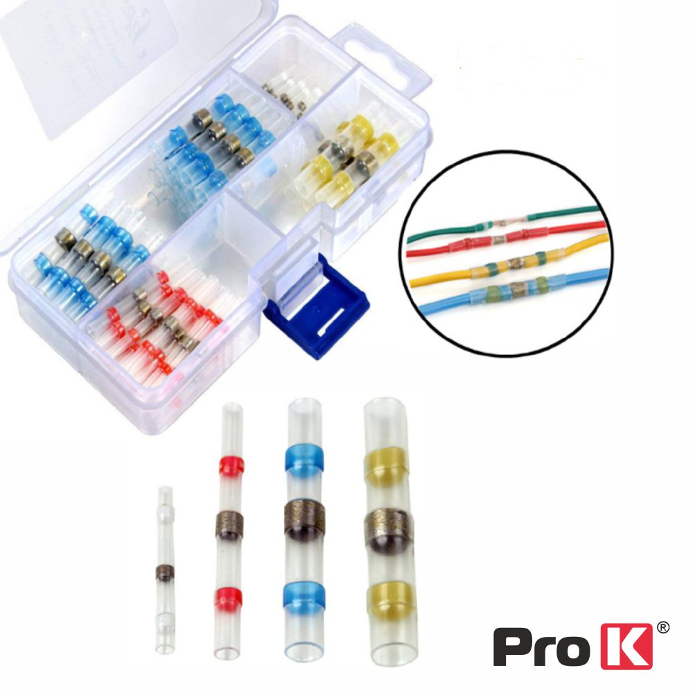 Conjunto 50 Uniões Termoretractil Com Solda 0.25-6.0Mm Prok - Tauu.pt
