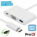 Adaptador Micro Usb-C / Vga+ Usb-A + Micro Usb-C 3.0 Prok - Tauu.pt