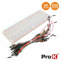 Placa De Ensaio Multifunções C/ 830 Pontos 65 Jumpers Prok - Tauu,pt