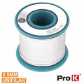 Cabo Unifilar Branco 0,5Mm Rolo 25M Prok - Tauu,pt