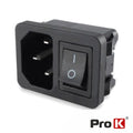 Ficha Alimentação Iec C14 Macho Painel C/ Interruptor Prok - Tauu,pt
