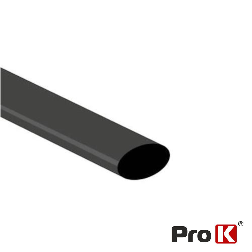 Tubo Manga Termoretráctil 12.7Mm 1.2M 25X Preto Prok - Tauu.pt