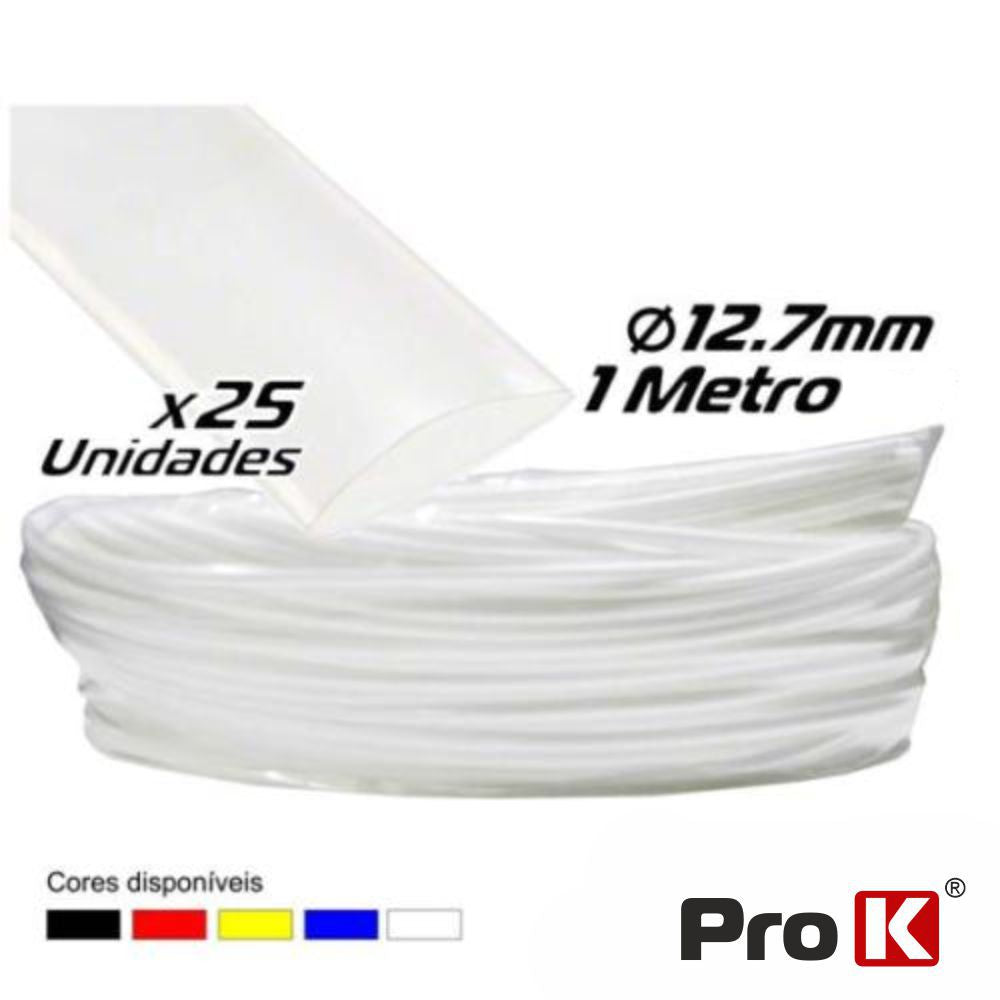 Tubo Manga Termoretráctil 12.7Mm 1.2M 25X Transparente Pro - Tauu.pt