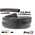 Tubo Manga Termoretráctil 4.8Mm 1.2M 50X Preto Prok - Tauu.pt