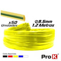 Tubo Manga Termoretráctil 9,5Mm 1,2M 25X Verde/Amarela Prok - Tauu,pt