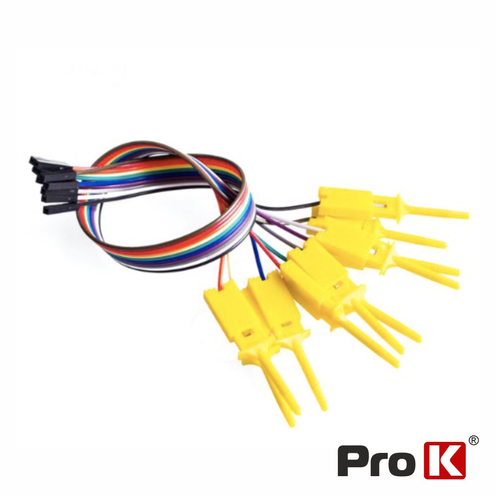 Kit 10 Cabos De Ligação Jumper Fêmea / Pinças Prova Prok - Tauu,pt