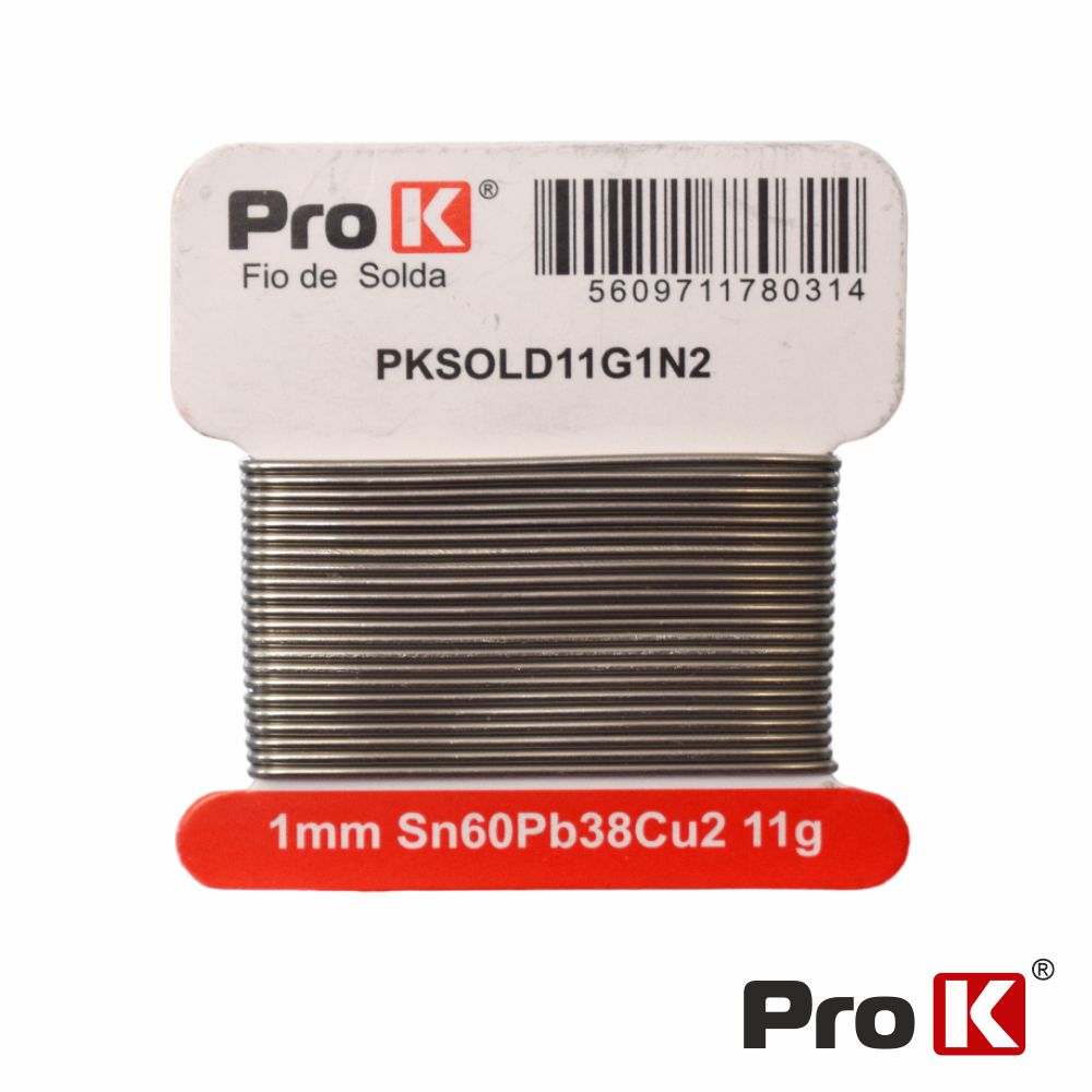 Solda 1Mm Sn60Pb38Cu2 11G Prok - Tauu,pt