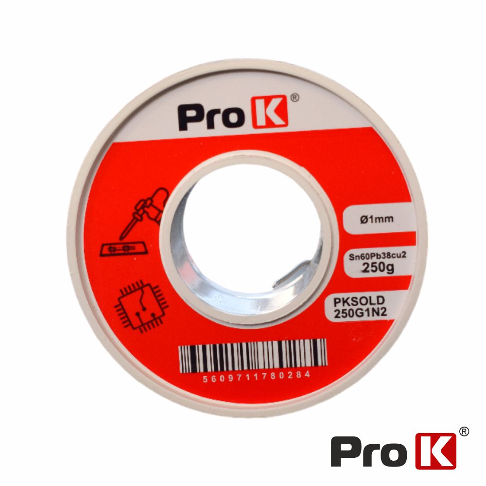 Solda 1Mm Sn60Pb38Cu2 250G Prok - Tauu.pt
