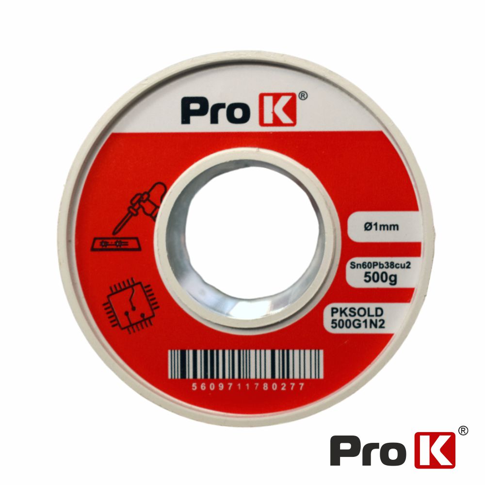 Solda 1Mm Sn60Pb38Cu2 500G Prok - Tauu.pt