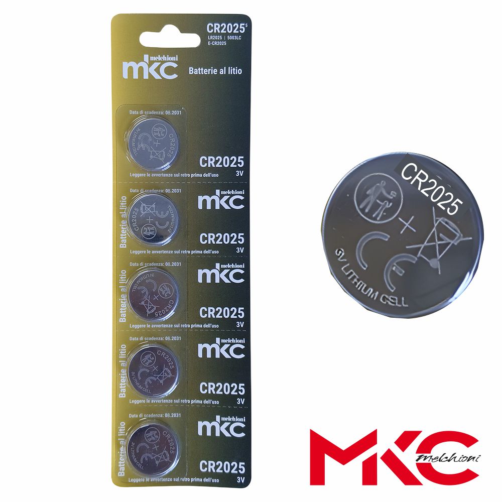 Pilha Lítio Botão Cr2025 3V 5X Blister Mkc - Tauu.pt
