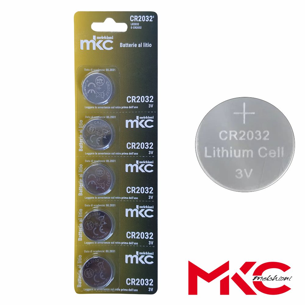 Pilha Lítio Botão Cr2032 3V 5X Blister Mkc - Tauu.pt