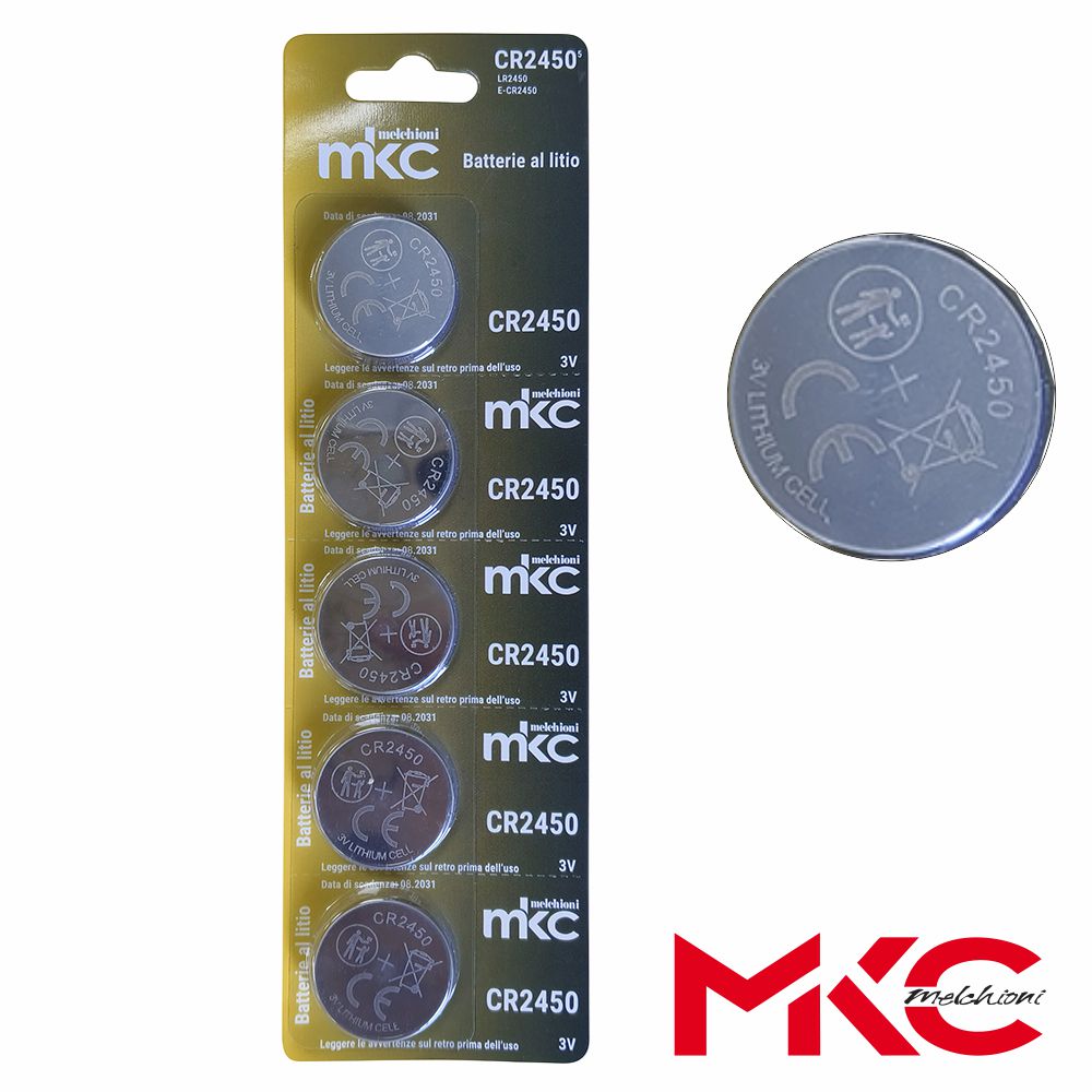 Pilha Lítio Botão Cr2450 3V 5X Blister Mkc - Tauu.pt