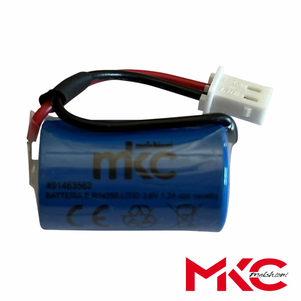 Bateria De Lítio Er14250 3,6V 1.2Ah Com Cabo E Conector Mkc - Tauu.pt
