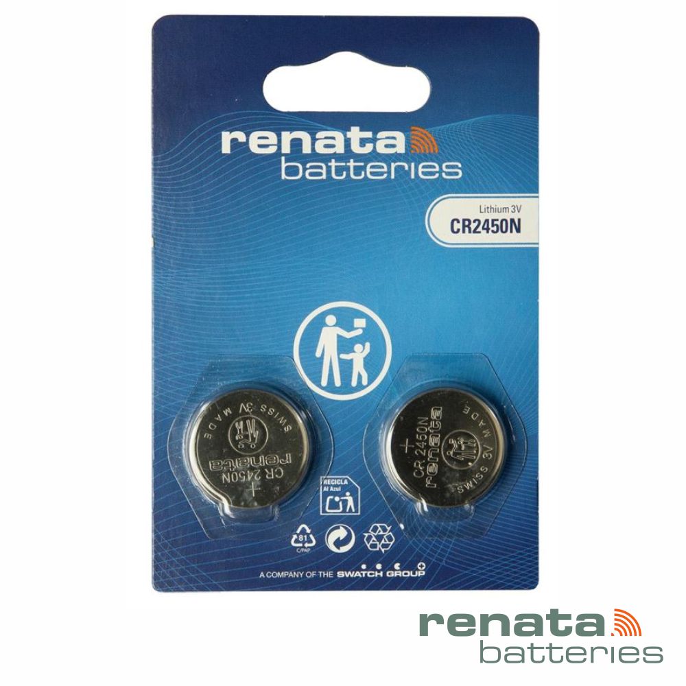 Pilha Lítio Botão Cr2450N 3V 540Ma 2X Renata - Tauu,pt