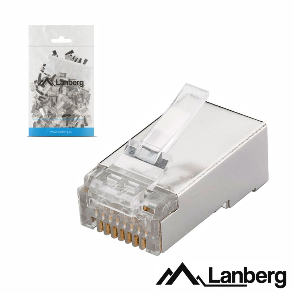 Ficha Rj45 Modular 8P8C Cat6 Metálica 100Pcs Lanberg - Tauu.pt