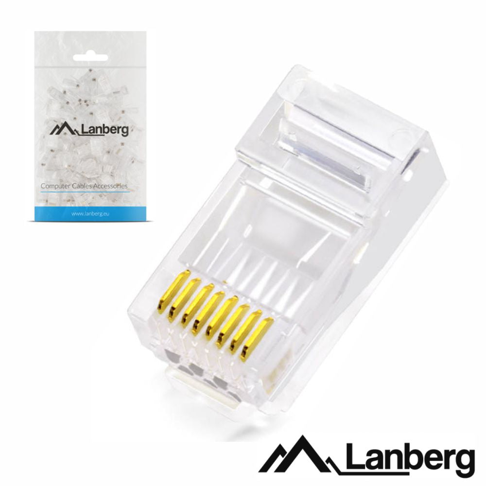 Ficha Rj45 Modular 8P8C Cat6 100Pcs Lanberg - Tauu,pt