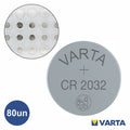 Pilha Lítio Botão Cr2032 3V 80X Varta - Tauu.pt