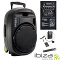 Coluna Amplificada 12" 700W Usb/Bt/Sd/Bat Vhf Preta Ibiza - Tauu.pt