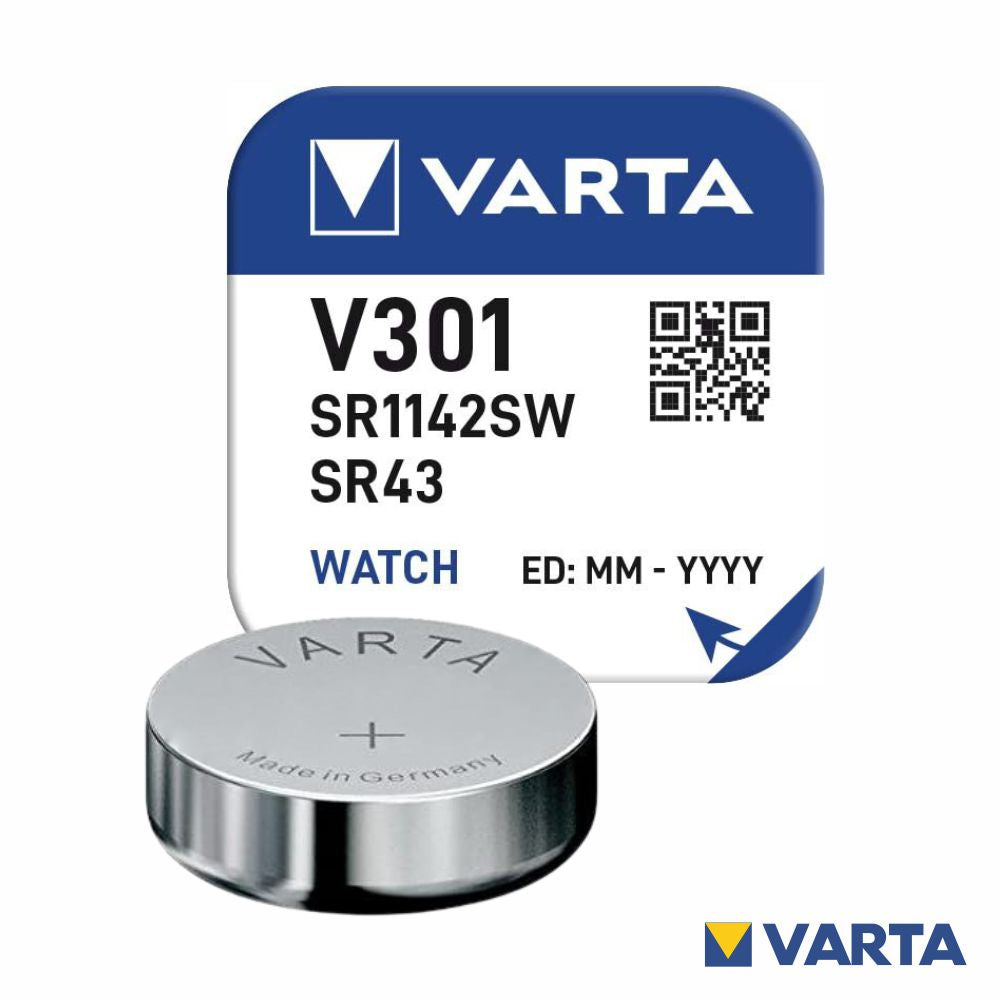 Pilha Óxido Prata Botão V301/Sr1142Sw/Sr43 1.55V Varta - Tauu.pt