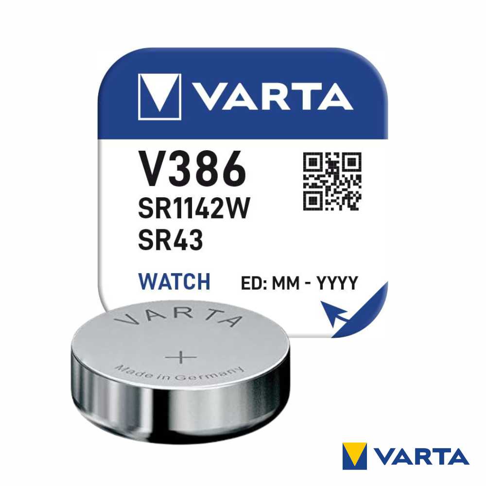Pilha Óxido Prata Botão V386/Sr1142W/Sr43 1,55V Varta - Tauu,pt
