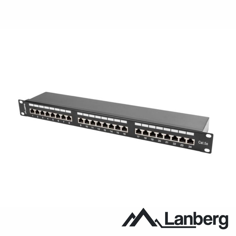 Patch Painel 24 Portas Blindado Rj45 Cat5E 1U 19" Lanberg - Tauu.pt