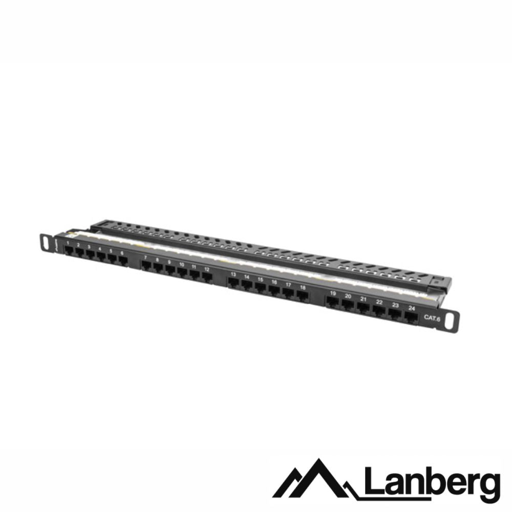 Patch Panel 24 Portas Rj45 Cat6 0.5U 19" Lanberg - Tauu.pt