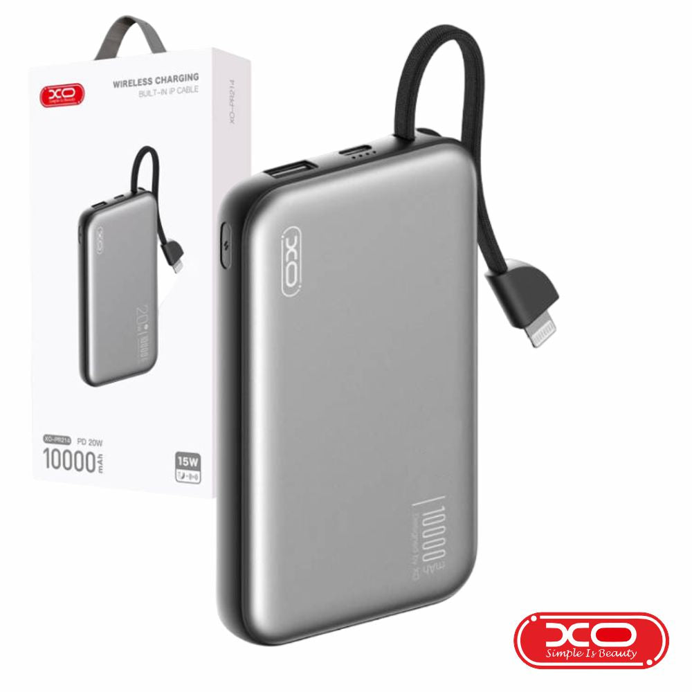 Powerbank 10000Mah Qi 15W C/ Cabo Lightning Xo - Tauu,pt