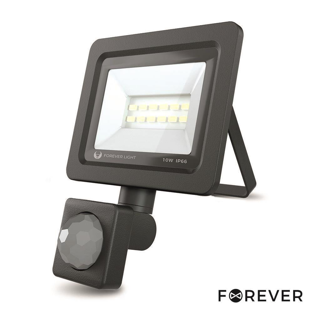 Foco Led 10W C/ Sensor 230V 6000K 800Lm Preto - Tauu.pt