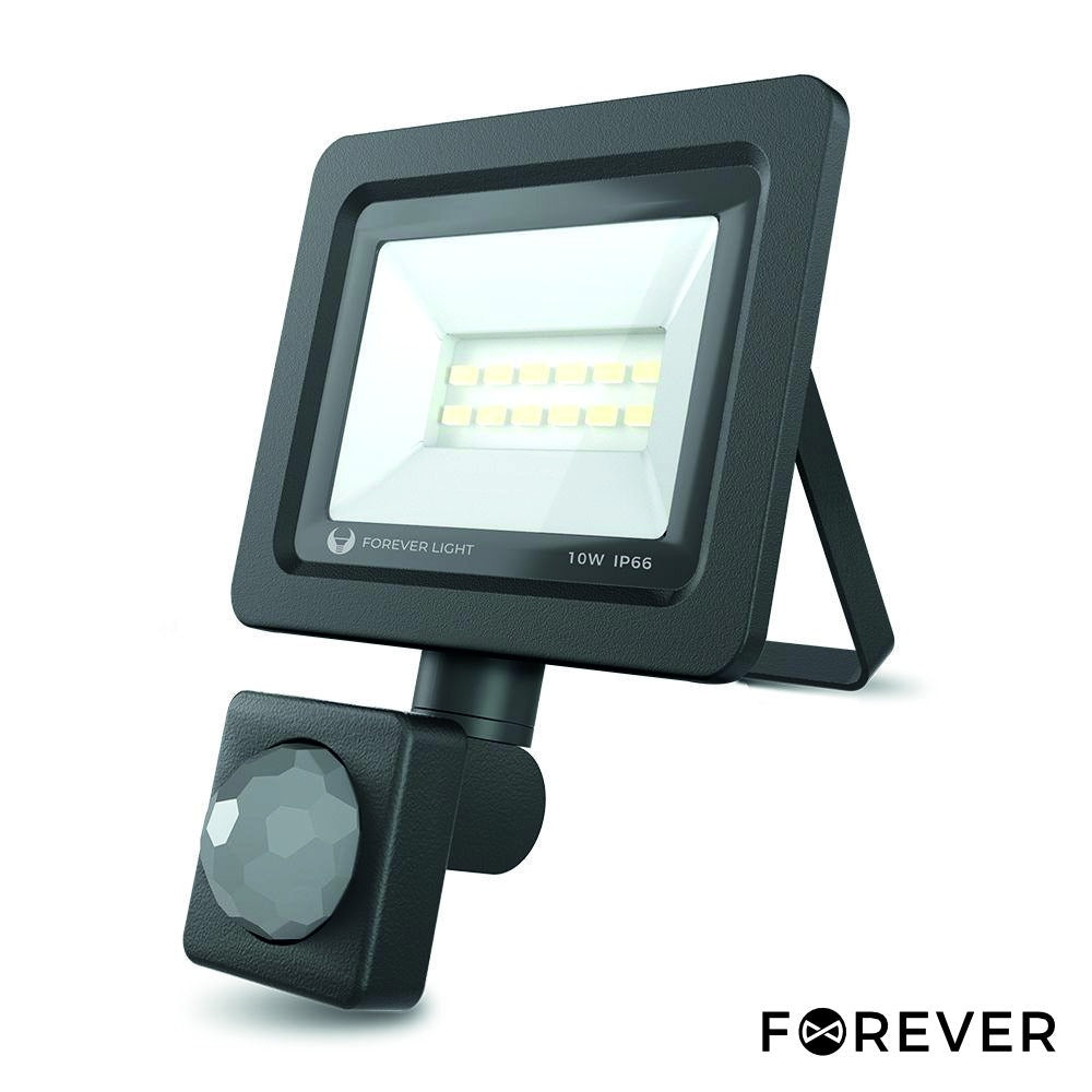 Foco Led 10W C/ Sensor 230V 6000K 800Lm Preto - Tauu.pt