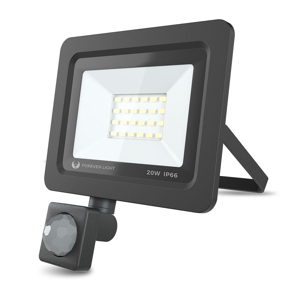 Foco Led 20W C/ Sensor 230V 4500K 1600Lm Preto - Tauu.pt