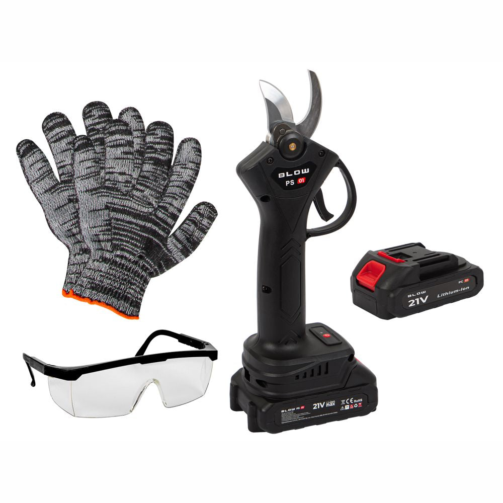 Kit Completo Tesoura De Poda S/ Fios 21V 28Mm Blow - Tauu.pt