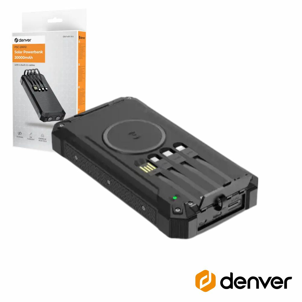 Powerbank 20000Mah C/ Painel Solar 4Em1 - Tauu,pt