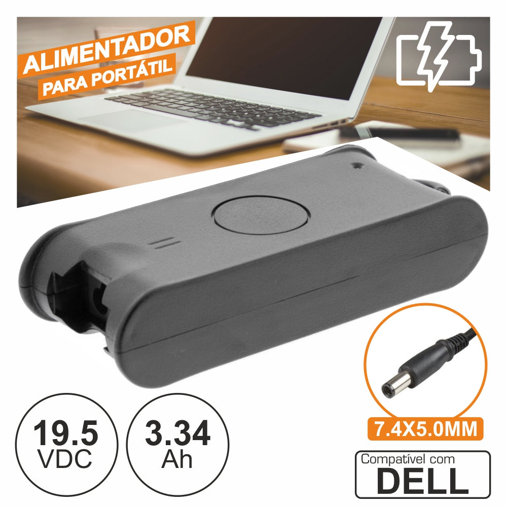 Alimentador P/ Dell 19.5V 4.62A 90W 4.5X3.0Mm - Tauu.pt
