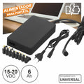 Alimentador Universal P/ Portátil 15-20V 90W 8 Fichas - Tauu.pt