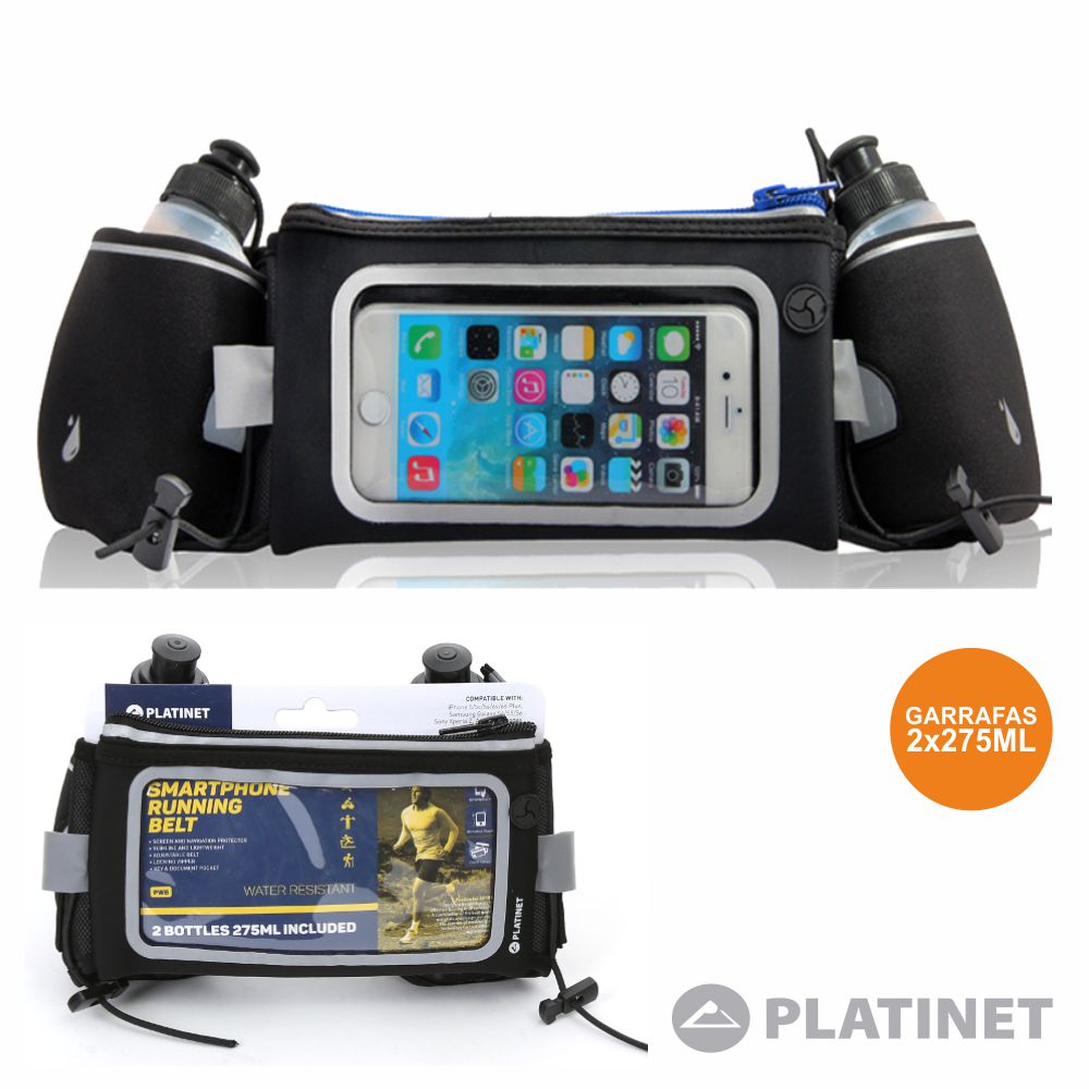 Bolsa Desporto Cintura P/ Telemóvel C/ 2 Garrafas Platinet - Tauu.pt