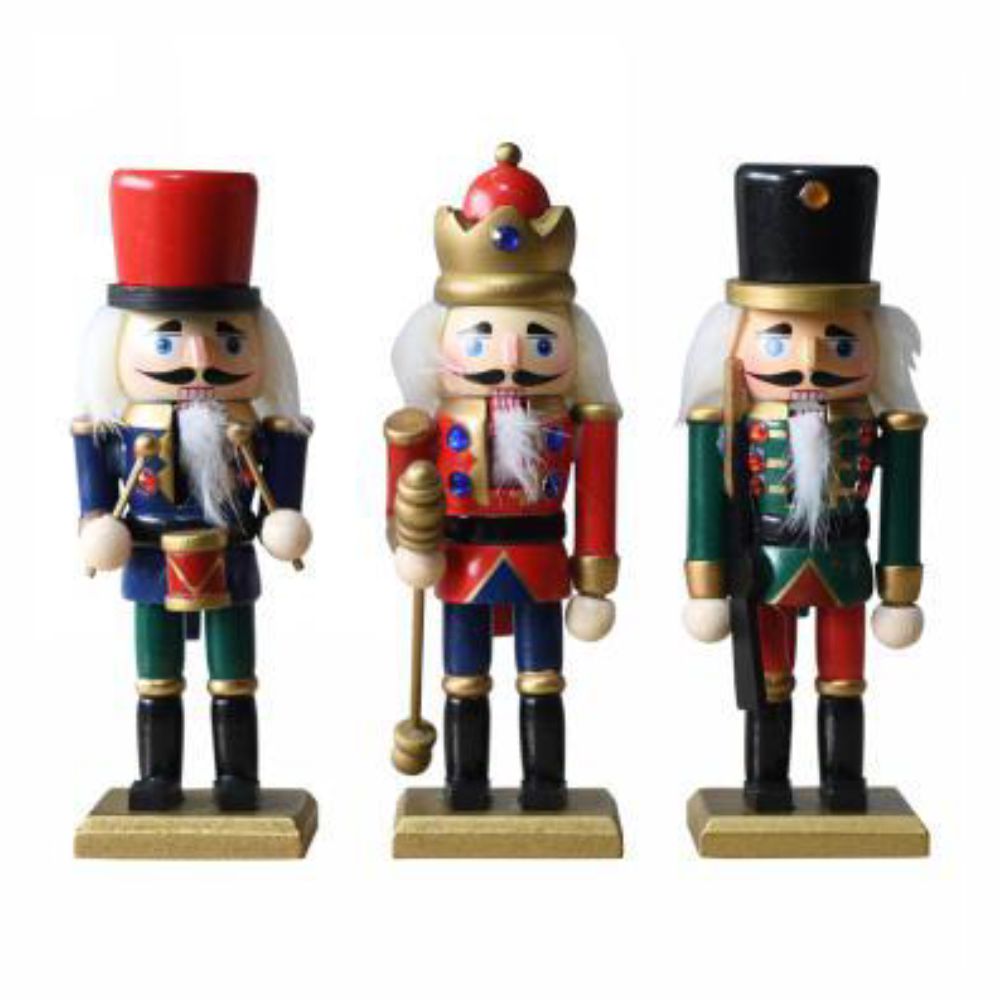 Conjunto De 3 Soldados Quebra-Nozes 15Cm - Tauu.pt