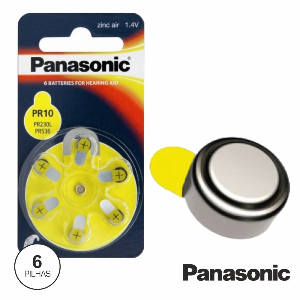 Pilha Botão Pr10/Pr230/Pr536 1.4V 75Ma Blister 6X Panasonic - Tauu.pt