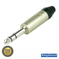 Ficha Jack 6.35Mm Macho Stereo Niquelada Amphenol - Tauu.pt